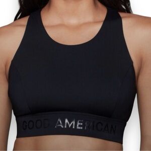 Good American The Core Power Sports Bra in Black Size 5 2X